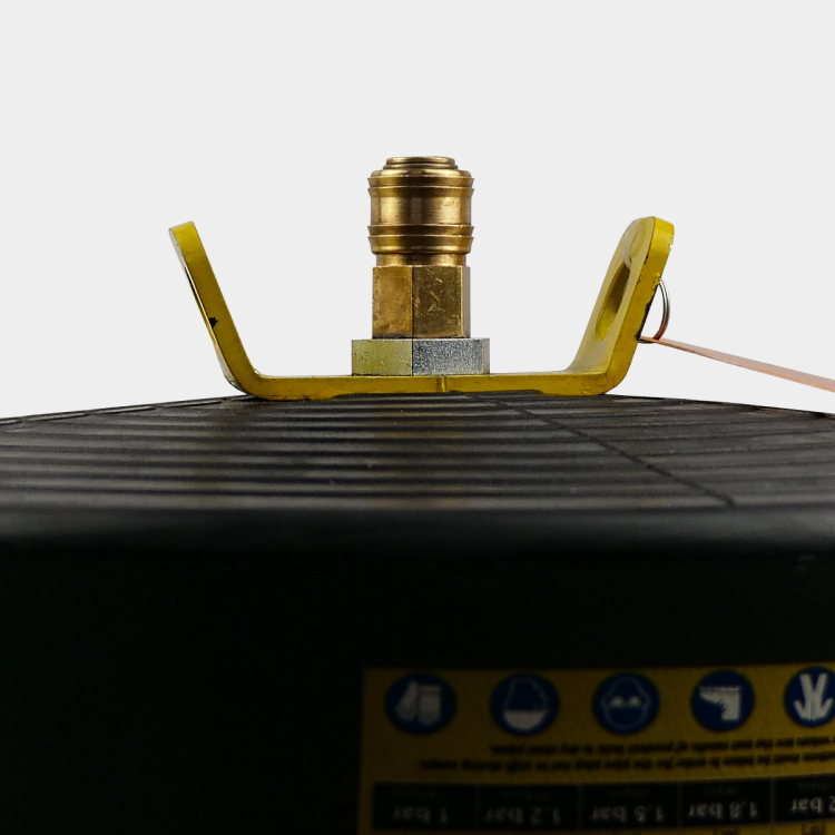 Korek pneumatyczny DN 375-750, wyposażony w szybkozłącze pneumatyczne i uchwyt.